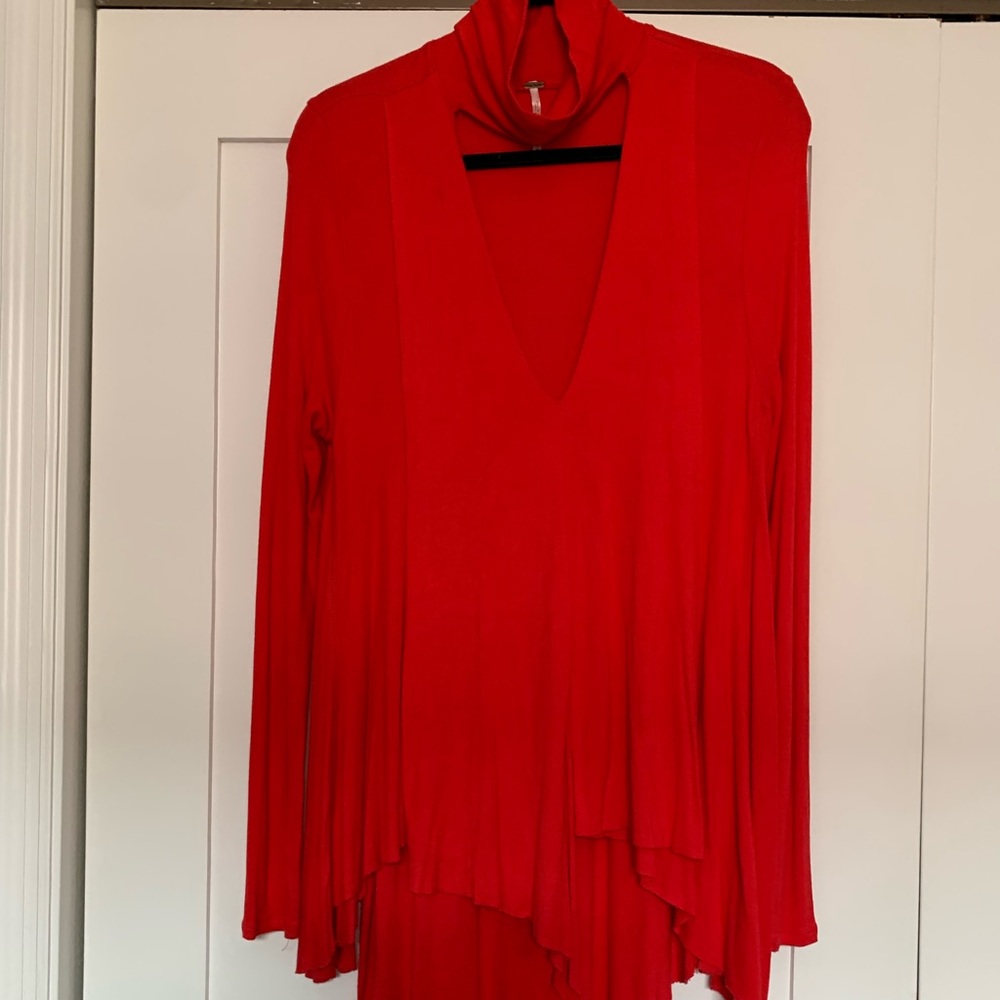 Free People flowy top in red